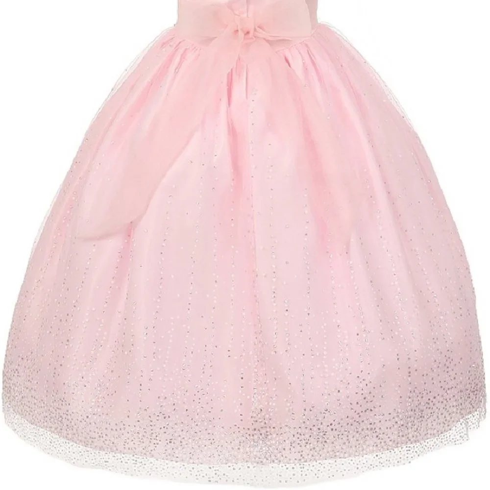 Little Girl Kids Girl Toddler Rhinestone Sparkly Princess Pageant Flower girl
